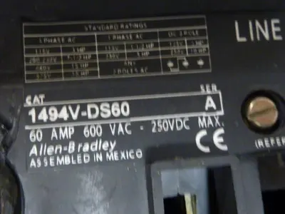 USED ALLEN BRADLEY 1494V-DS60 SER A