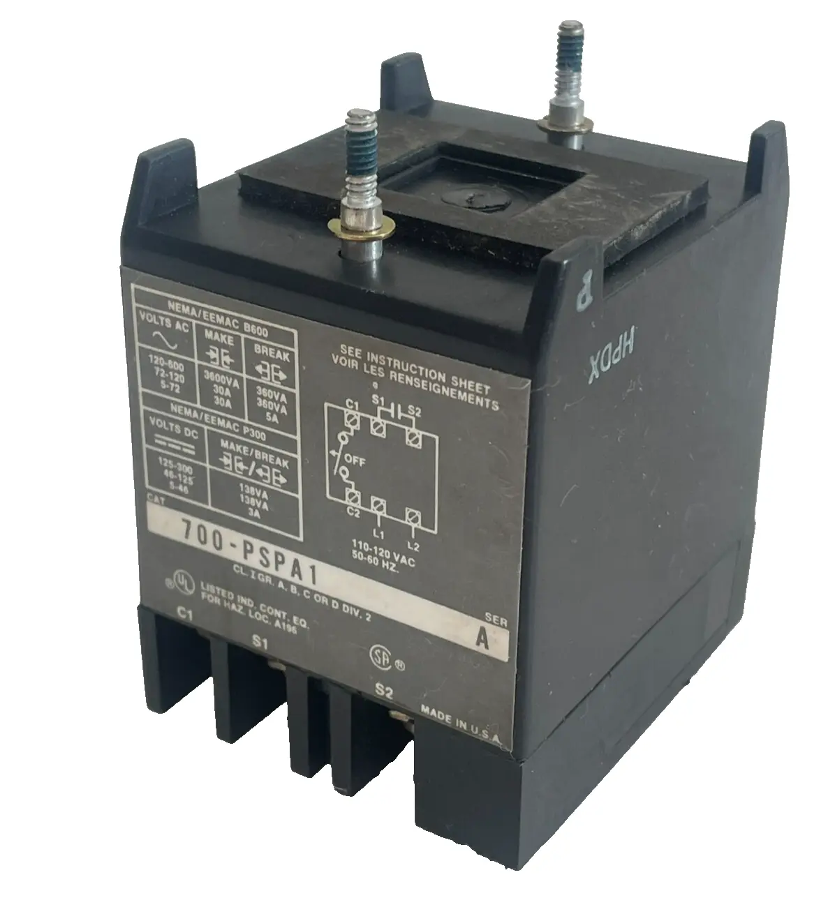 A / B 700-PSPA1 TIMING RELAY SER. A 700PSPA1 NEW, SURPLUS