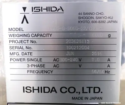 Used ISHIDA DACS-GN Checkweighers - Belt Illinois US | Aaron Equipment #908634