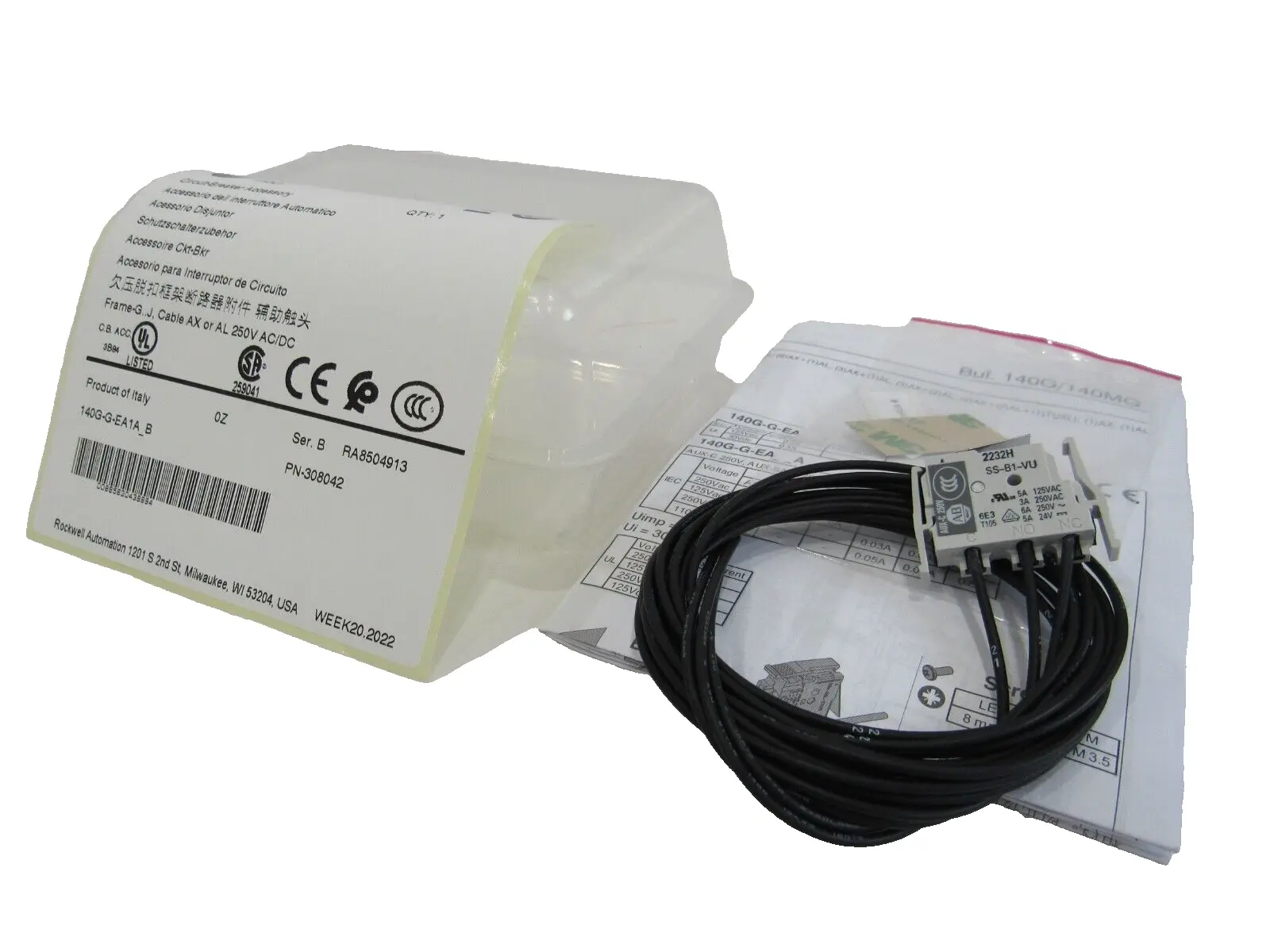ALLEN BRADLEY SS-B1-VU CIRCUIT BREAKER 140G-G-EA1A NEW, SURPLUS