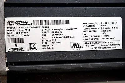 NEW CONTROL TECHNIQUES 095U2B300BAAEA100190 SERVO MOTOR