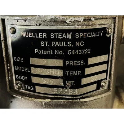 USED MUELLER STEAM SPECIALTY 792SHH