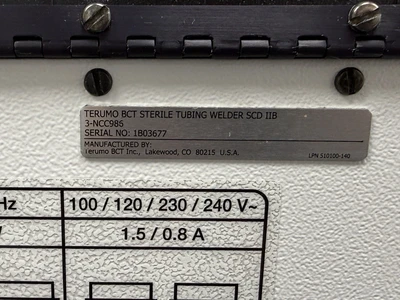 Used Terumo 3-NCC986 Tube Sealers Missouri US | BioLabTek #805307