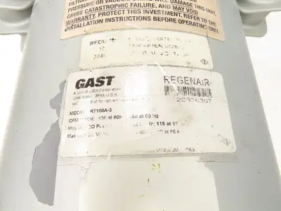 Gast R7100A-3 Regenair Regenerative Vacuum Blower 420cfm 10Hp 230/460V 3PH