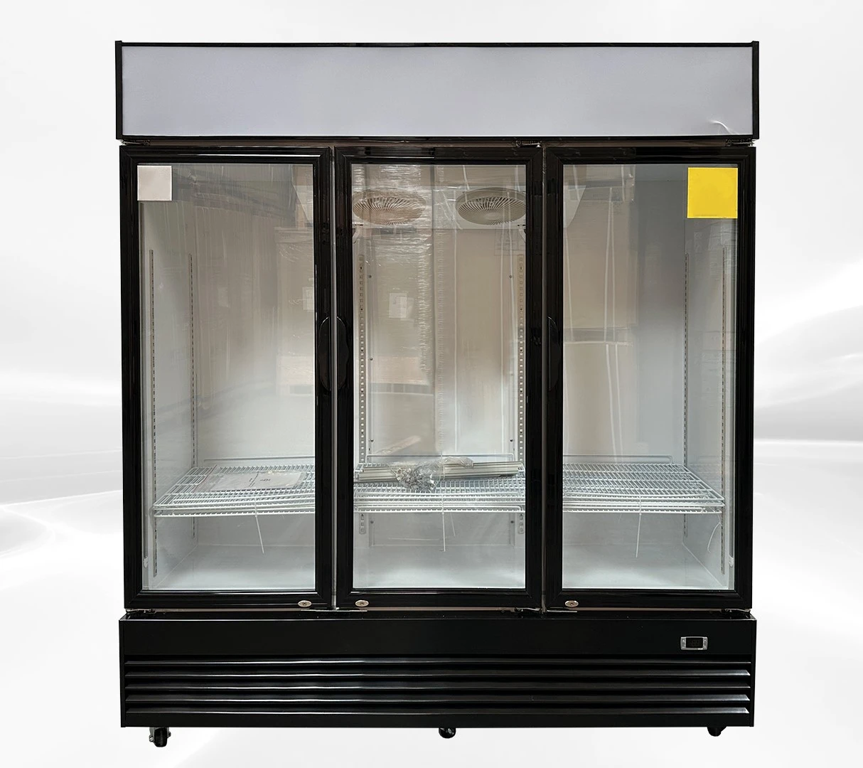 171-0224 74" 3 Glass Door Self Contained Cooler