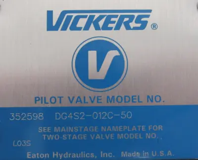 NEW VICKERS DG4S2-012C-50 SOLENOID VALVE 352598 DG4S2012C50