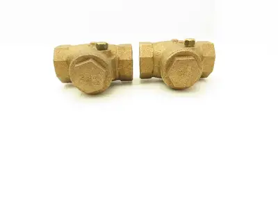 Nibco 1" FNPT Bronze Swing Check Valve T-Pattern Female Threaded  Lot of 2