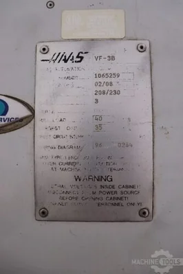 USED 2008 HAAS VF-3B