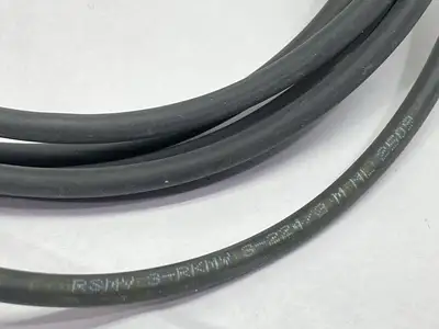 USED LUMBERG DOUBLE ENDED CORDSET MALE TO FEMALE 3-PIN