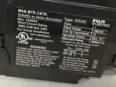 USED FUJI ELECTRIC EG33C EB3AEC-030B