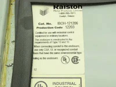 Hoffman/Ralston A-1008SC/IBOH-121206 Electrical Enclosure JIC Box Mixed Lot of 2