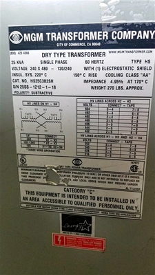 KVA MGM 25 Transformers | Barbarotto Int'l Sales Corp (2)