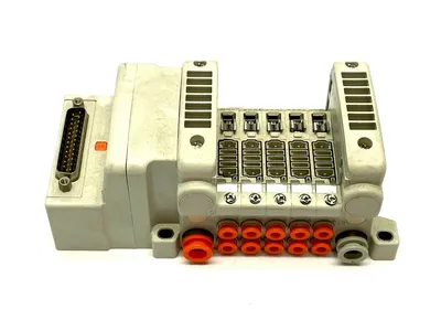 VV5QC11-05N3FD0-S | SMC  Pneumatic Manifold Base w/ D-Sub Connector - Used