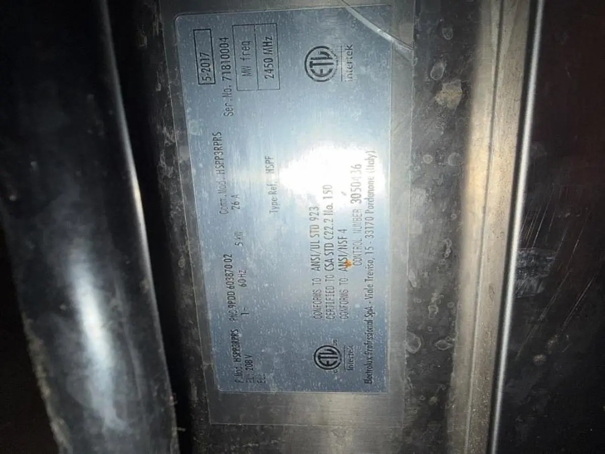 USED ELECTROLUX HSPP3RPRS