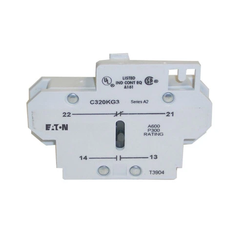 Eaton C320KG2 Side Mounted Auxiliary Contact, Pressure Plate, 1NC [New]