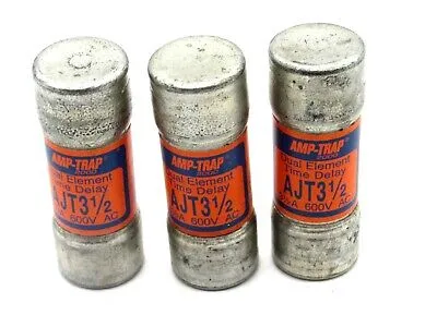 NEW LOT OF 3 GOULD SHAWMUT AJT31/2 FUSES