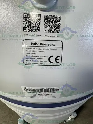 USED HAIER BIOMEDICAL YDS-175-216-FZ SMART LIQUID NITROGEN CONTAINER/ TANK, 175L