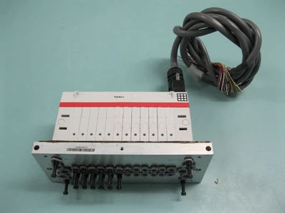 Norgren 12 Slot Pneumatic Valve Manifold Assembly w/ (7) NAZT Valves G3