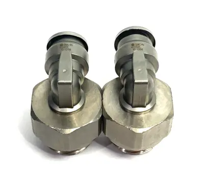 USED SMC METAL MALE ELBOW SWIVEL FITTING 10MM OD TUBE