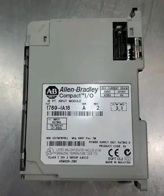 USED Allen-Bradley 1769-IA16 Ser A Rev 2 Compact I/O 16-Pt Input Module