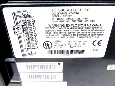 USED GE FANUC IC754CSL12CTD-EC QUICK PANEL CONTROL ES1222 IC754CSL12CTDEC