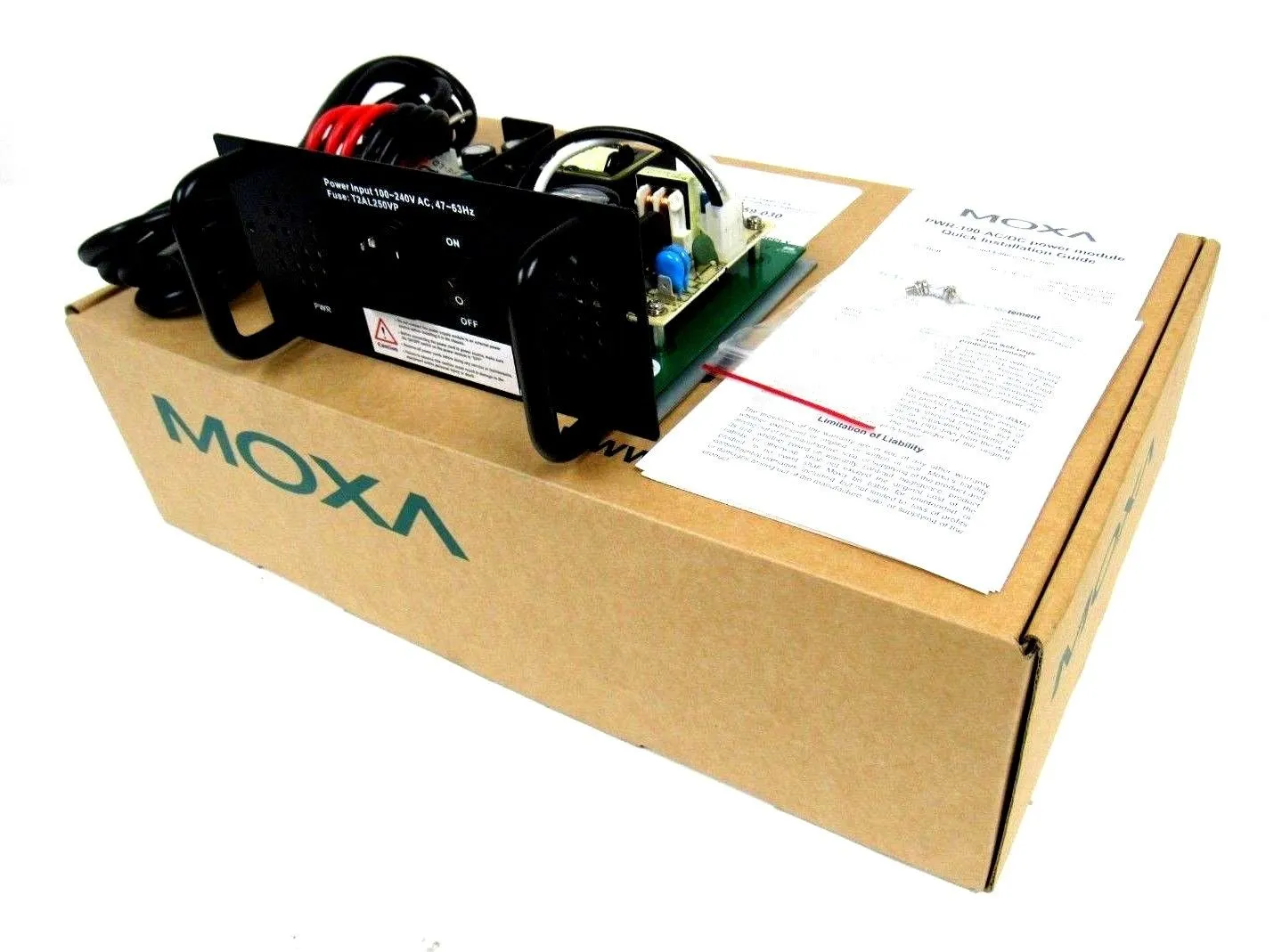 NEW MOXA PWR-190-AC POWER SUPPLY PWR190AC PWR-190-AC/US