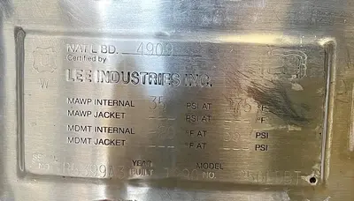 Used LEE INDUSTRIES 250 LDBT Stainless Steel Tanks Quebec CA | Carter-Wilson Equipment Services #451009