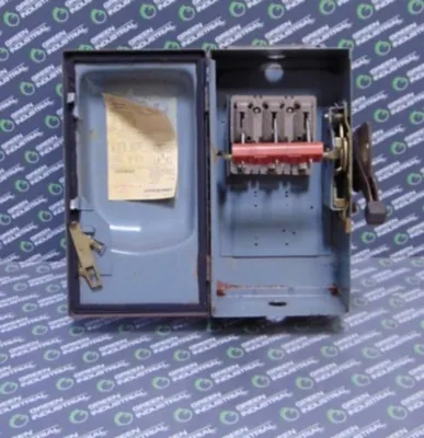 Square D HU362AWK Fusible Safety Switch 60 Amps 600Vac 250Vdc Ser. D1 Used