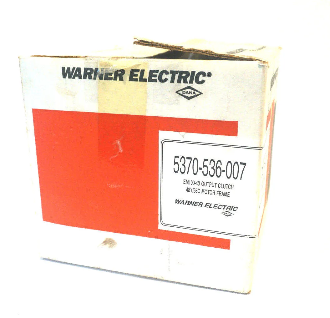 NEW WARNER ELECTRIC 5370-536-007 EM100-40 OUTPUT CLUTCH 5370536007