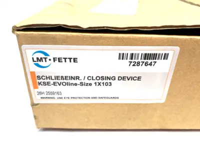 NEW LM T FETTE CLOSING DEVICE KSE-EVOLINE-SIZE 1X103