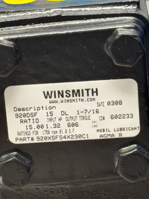 WINSMITH 920DSF TYPE SE Gearboxes & Speed Reducers | ESS Industrial Equipment Sales (4)