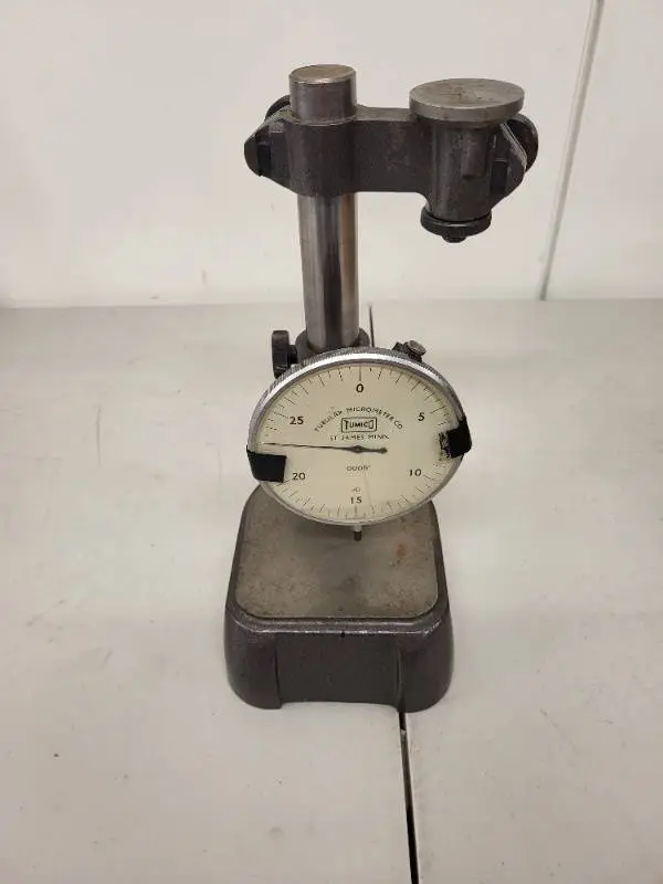 Tumico Dial Indicator Stand with Tubular Micrometer Co. Gauge