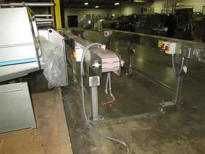 Hanover 6" wide x 14-ft Long Stainless Steel Flat Top Chain Conveyor