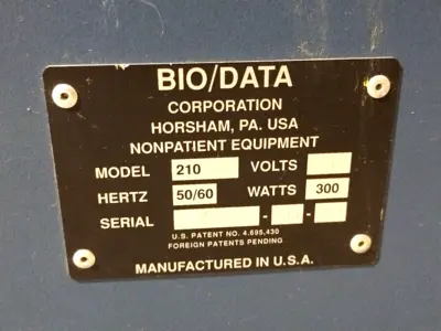 USED BIO/DATA CORPORATION MCA210, MODEL 210