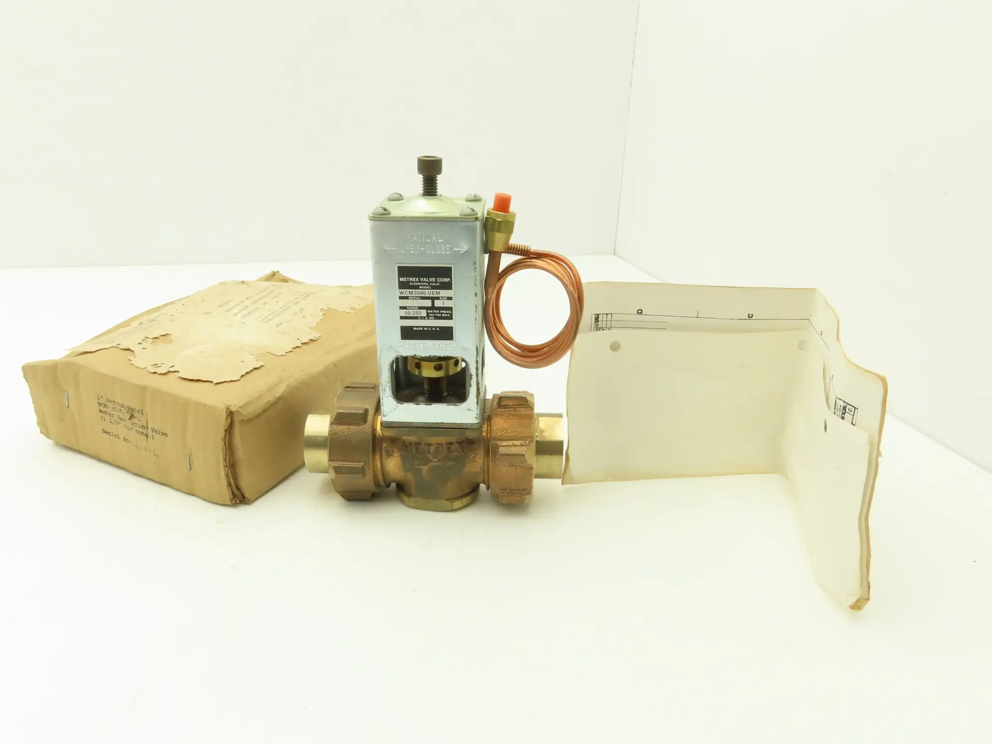 Metrex WCM3080-UEM 1" Water Regulating Valve 50-250 PSI Brass/Bronze