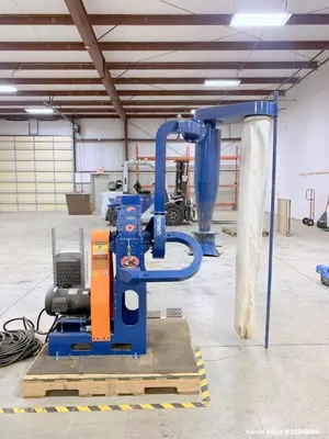 Used Baby Hippo Hammer Mill – 5 HP Motor with VFD & Air Conveyor | 6 Screen Sizes