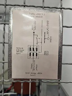 USED 1990 AEG TRAFO UNION 800 KVA