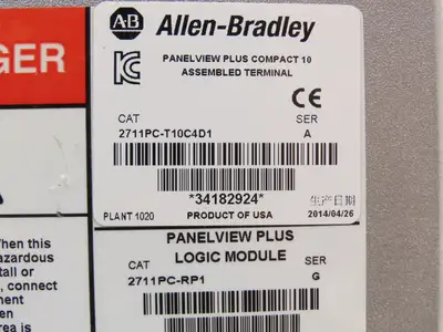 Allen Bradley 2711PC-T10C4D1 HMI PanelView Plus 1000 10.4" Operator Touch Panel