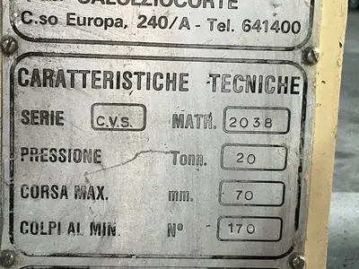 Used MANZONI 2038 Single Station Punches Ohio US | HGR 24 #1561839