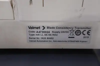 Valmet A4730024 Blade Consistency Transmitter mA-LL-SS-SS-RDU STK H1902