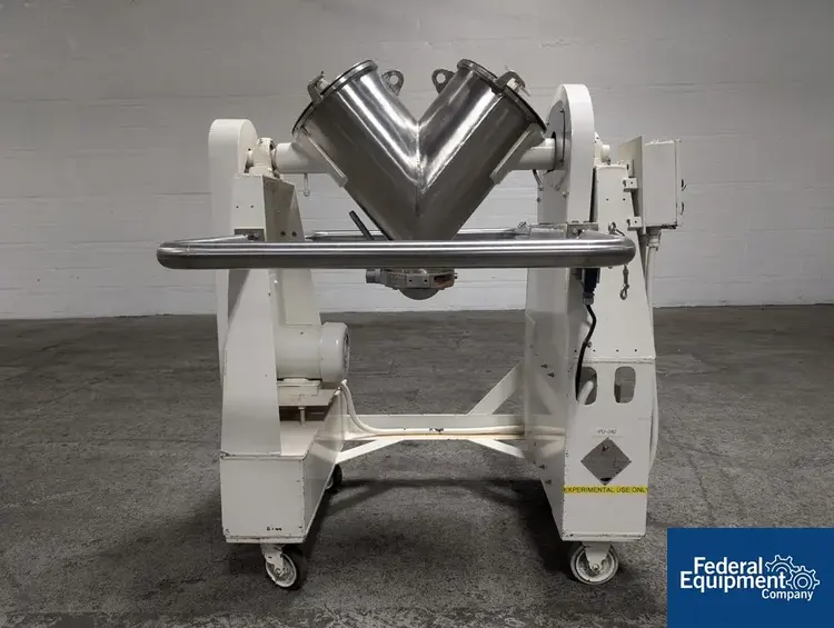 Used Patterson-Kelley 1 Cu Ft P-K Twin Shell Blender, S/S Agitators, Blenders, Mixers Ohio US | Federal Equipment Company #129590