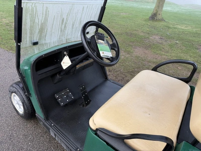 (1) 2017 E-Z-Go golf cart with a Kawasaki gas engine, model 625111G01, includes canopy, ball cover, ...