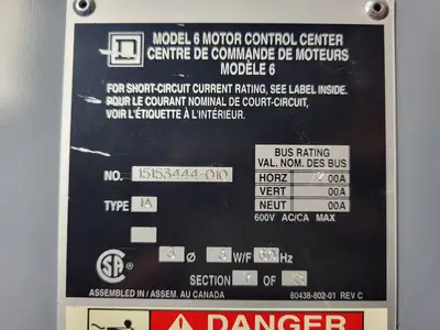 USED SQUARE D MODEL 6