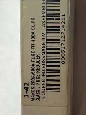 New | in-Stock Bussmann Single Fuse Reducer Class J 110-200A Fuse 400A Block 600V Fuse Accessories Michigan US | Maverick Industrial Sales #1400536