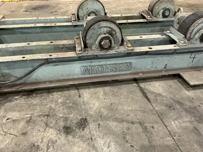 20,000 LB (10 TON) ARONSON MODEL #WRD10 POWERED TANK TURNING ROLLS, DRIVE & IDLER: YOBRO #25145