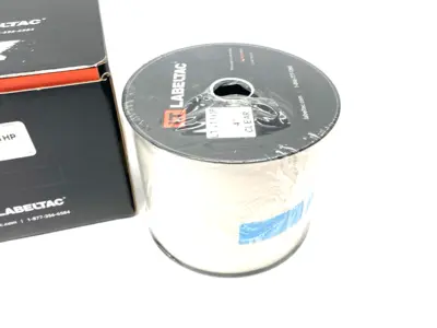 USED LABELTAC PRO MODEL HIGH PERF. 10 YEAR VINYL LABEL CLEAR 4" X 150'/ROLL