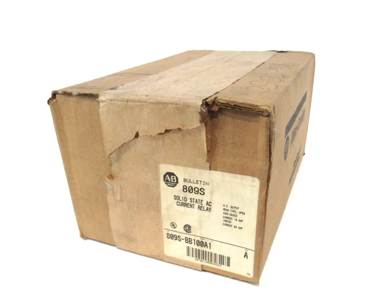 NEW SEALED ALLEN BRADLEY 809S-BB100A1 AC CURRENT RELAY SER.A 809SBB100A1