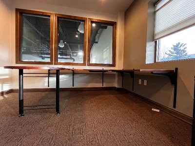Executive L-Shaped Desk - Cherry Finish, 72in Long with Curved Left End & Keyboard Tray