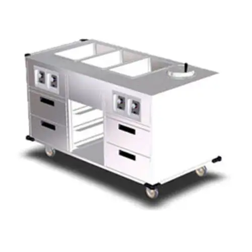 Lakeside 6750 62" Hot Food Table w/ (3) Wells & (1) Soup Well, 220v/1ph