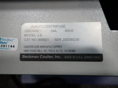 Used BECKMAN JE Centrifuge - Floor Ohio US | HGR 24 #729185